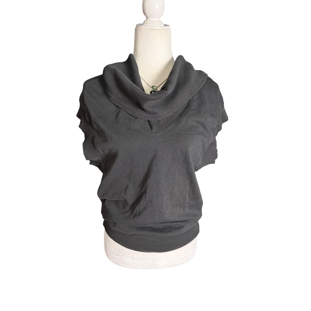 Herff Christiansen Gray Cowl Neck Sweatshirt Top XS